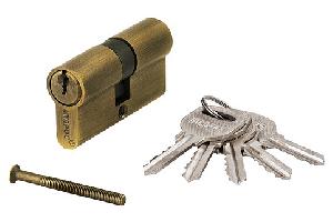 Цилиндр ITAROS латунный перфорированный 60 мм ключ-ключ старая бронза АВ