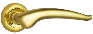 Дверные ручки комплект ручек венеция itaros на круглой розетке матовое золото/золото sg/gp