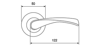 Комплект ручек МЕССИНА ITAROS PLUS на круглой розетке белый никель/хром SN/CP
