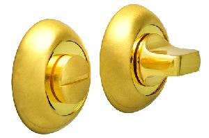 Завертка сантехническая ITAROS PREMIUM на круглой розетке матовое золото/золото SG/GP