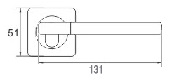 Комплект ручек АМЕЛЬЯ ITAROS PREMIUM PLUS ручка на квадратной розетке графит/хром GR/CP