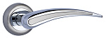 Комплект ручек НЕАПОЛЬ ITAROS на круглой розетке белый никель/хром SN/CP