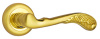 Комплект ручек ФОДЖА ITAROS на круглой розетке матовое золото/золото SG/GP