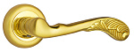 Комплект ручек ФОДЖА ITAROS на круглой розетке матовое золото/золото SG/GP