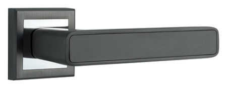 Комплект ручек ЛЕЧЧЕ ITAROS PREMIUM PLUS ручка на квадратной розетке графит/хром GR/CP
