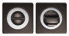 Завертка сантехническая ITAROS PREMIUM на квадратной розетке черный никель/хром BN/CP
