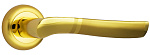 Комплект ручек ГЕНУЯ ITAROS на круглой розетке матовое золото/золото SG/GP