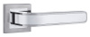 Комплект ручек САВОНА ITAROS PREMIUM PLUS ручка на квадратной розетке белый никель/хром SN/CP