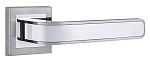 Комплект ручек САВОНА ITAROS PREMIUM PLUS ручка на квадратной розетке белый никель/хром SN/CP