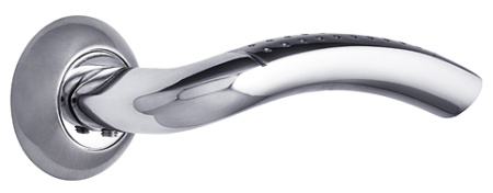 Комплект ручек ТРЕНТО ITAROS PREMIUM PLUS ручка на круглой розетке белый никель/хром SN/CP