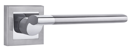 Комплект ручек ЛИГУРИЯ ITAROS PREMIUM PLUS ручка на квадратной розетке белый никель/хром SN/CP