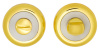 Завертка сантехническая ITAROS на круглой розетке золото/белый никель GP/SN