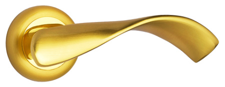 Комплект ручек МИЛАН ITAROS на круглой розетке матовое золото/золото SG/GP
