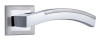 Комплект ручек СИРАКУЗА ITAROS PREMIUM ручка на квадратной розетке белый никель/хром SN/CP