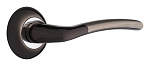 Комплект ручек ЛАЦИО ITAROS PREMIUM PLUS на круглой розетке черный никель/хром BN/CP