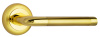 Комплект ручек ФЕРРАРА ITAROS на круглой розетке матовое золото/золото SG/GP