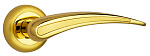 Комплект ручек НЕАПОЛЬ ITAROS на круглой розетке матовое золото/золото SG/GP