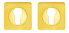 Накладка на цилиндр ITAROS PREMIUM на квадратной розетке матовое золото/золото SG/GP