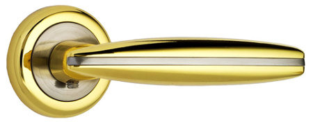 Комплект ручек БЕРГАМО ITAROS на круглой розетке золото/белый никель GP/SN