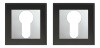 Накладка на цилиндр КВАДРО ITAROS PREMIUM на квадратной розетке черный никель/хром BN/CP