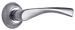 Комплект ручек САЛЕРНО ITAROS PREMIUM PLUS ручка на круглой розетке белый никель/хром SN/CP