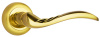 Комплект ручек ПИЗА ITAROS на круглой розетке матовое золото/золото SG/GP