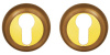Накладка на цилиндр ITAROS на круглой розетке старая бронза/золото АВ/GP