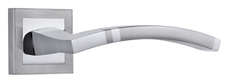 Комплект ручек ЧЕЗЕНА ITAROS PREMIUM PLUS ручка на квадратной розетке белый никель/хром SN/CP