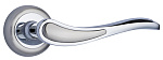 Комплект ручек АНКОНА ITAROS PLUS на круглой розетке белый никель/хром SN/CP