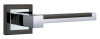 Комплект ручек ФЛОРЕНЦИЯ ITAROS PREMIUM ручка на квадратной розетке черный никель/хром BN/CP