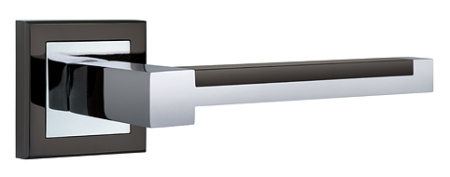 Комплект ручек ФЛОРЕНЦИЯ ITAROS PREMIUM ручка на квадратной розетке черный никель/хром BN/CP