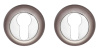 Накладка на цилиндр ITAROS на круглой розетке белый никель/хром SN/CP