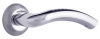 Комплект ручек РИМ ITAROS PREMIUM ручка на круглой розетке белый никель/хром SN/CP