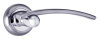 Комплект ручек СИЦИЛИЯ ITAROS на круглой розетке белый никель/хром SN/CP