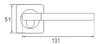 Комплект ручек АМЕЛЬЯ ITAROS PREMIUM PLUS ручка на квадратной розетке графит/хром GR/CP