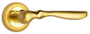 Комплект ручек ВЕРОНА ITAROS на круглой розетке матовое золото/золото SG/GP